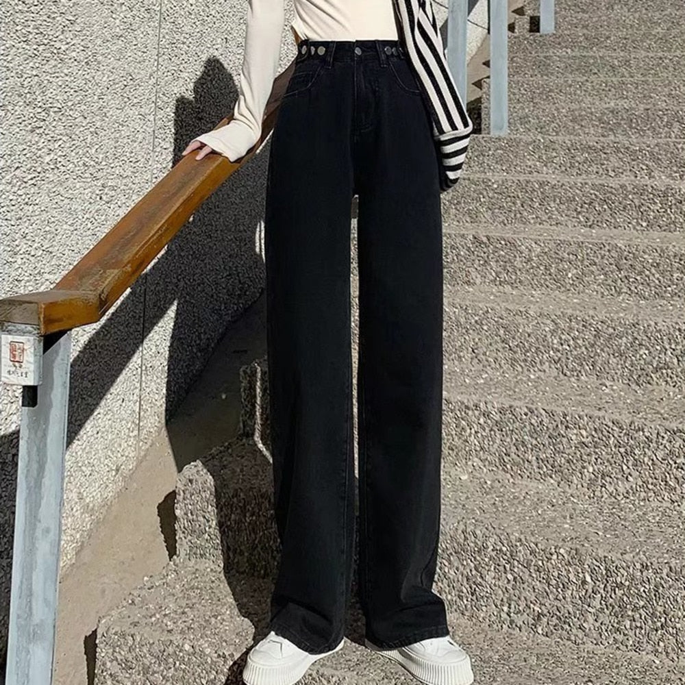 Woman High Waist Denim Pants