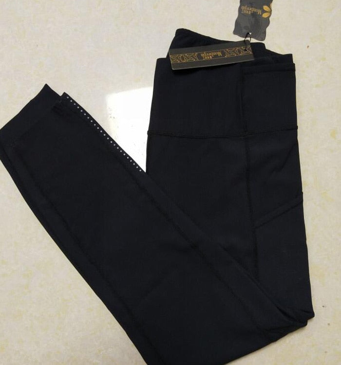 Women Pocket High Waist Sports Tight Leggings