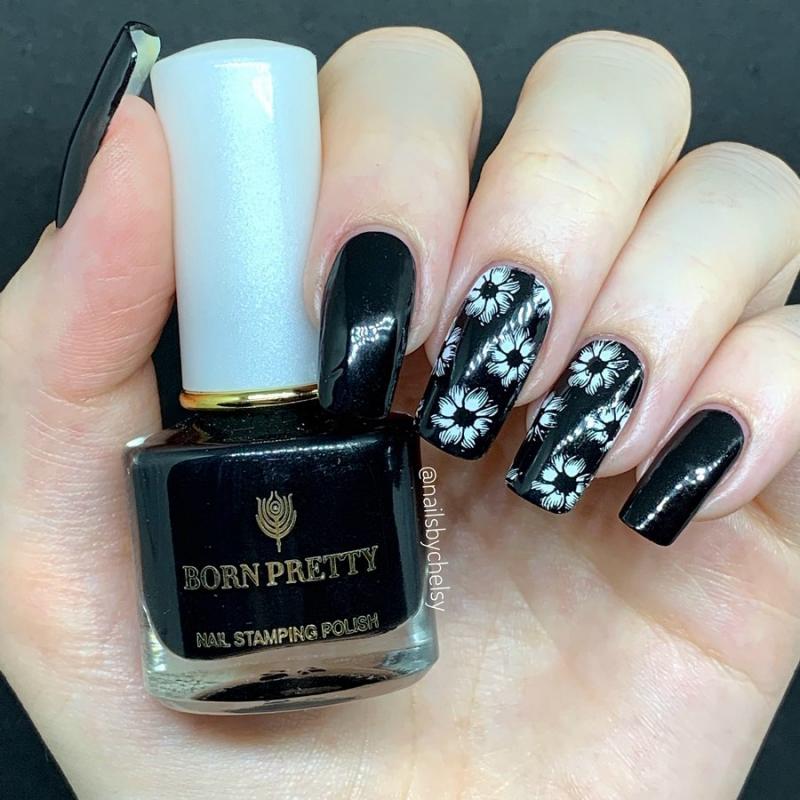 10ML Black White Nail Stamping Polish