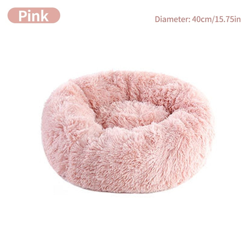 Cat Nest Round Soft Shaggy Mat
