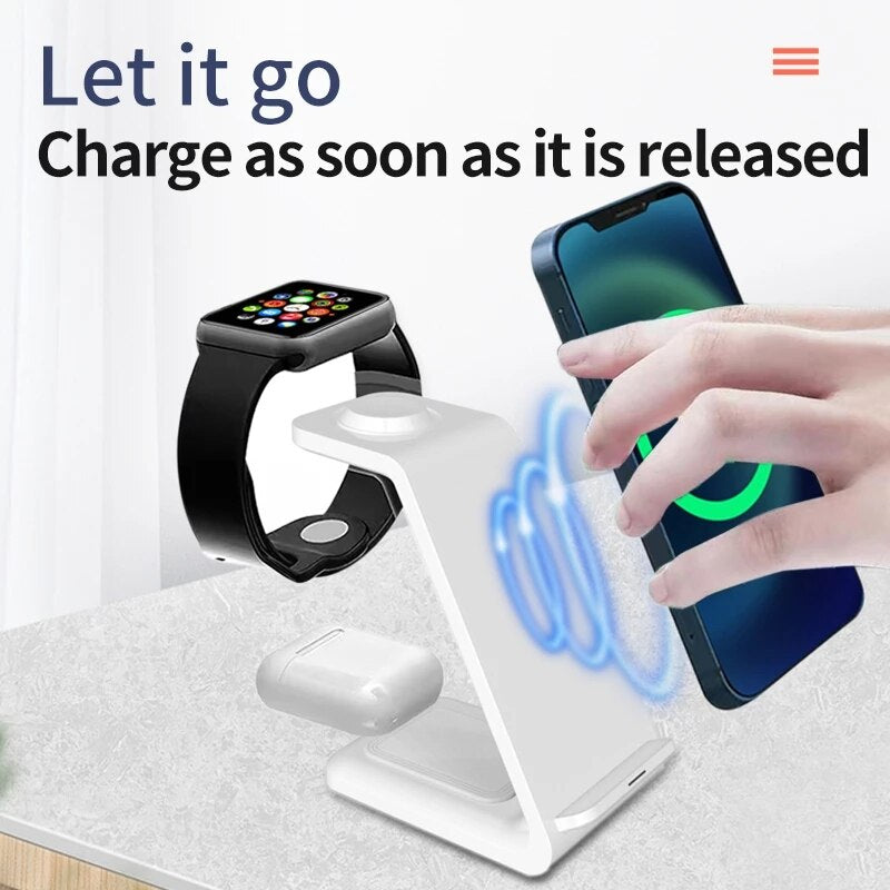 20W 3 in 1 Wireless Charger Stand