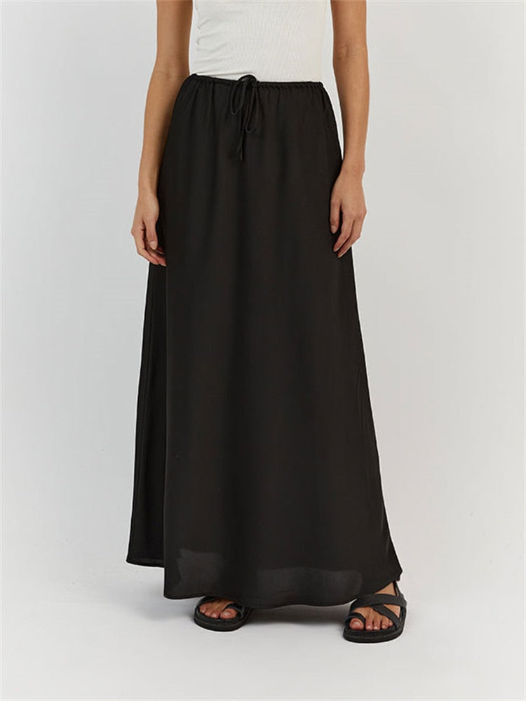 High Waist Loose Female Long Skirt
