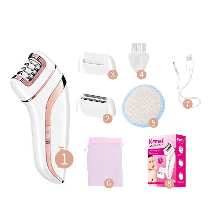 3 In1 Women Epilator Electric Female Face Hair Removal