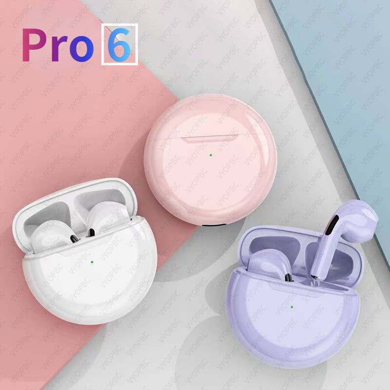 Pro6 TWS Touch Control Bluetooth 5.0 Headphones