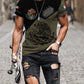 Men Fashion 3D Eagle Pattern Short Sleeve Oversized T-shirt
