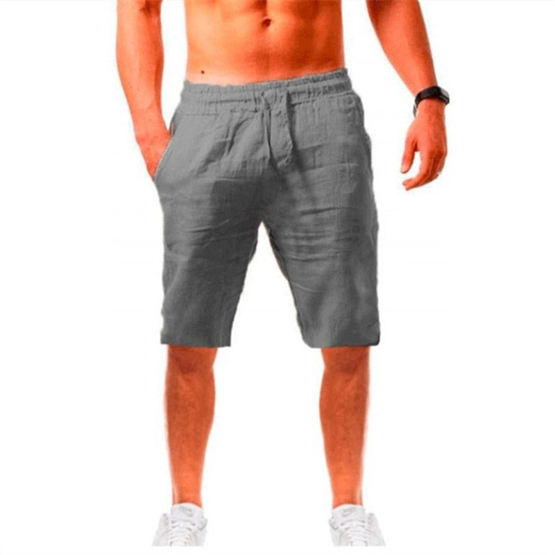 Men Summer Cotton Linen Shorts