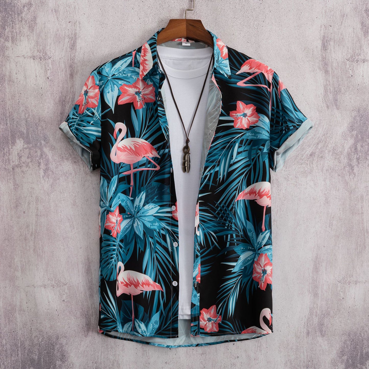 Men Short Sleeve 3D Printed Shirt