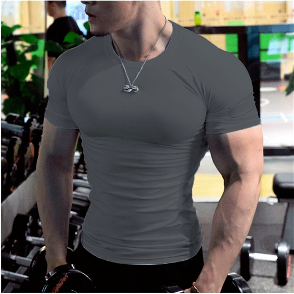 Men's Summer Short Sleeve Fitness T Shirt