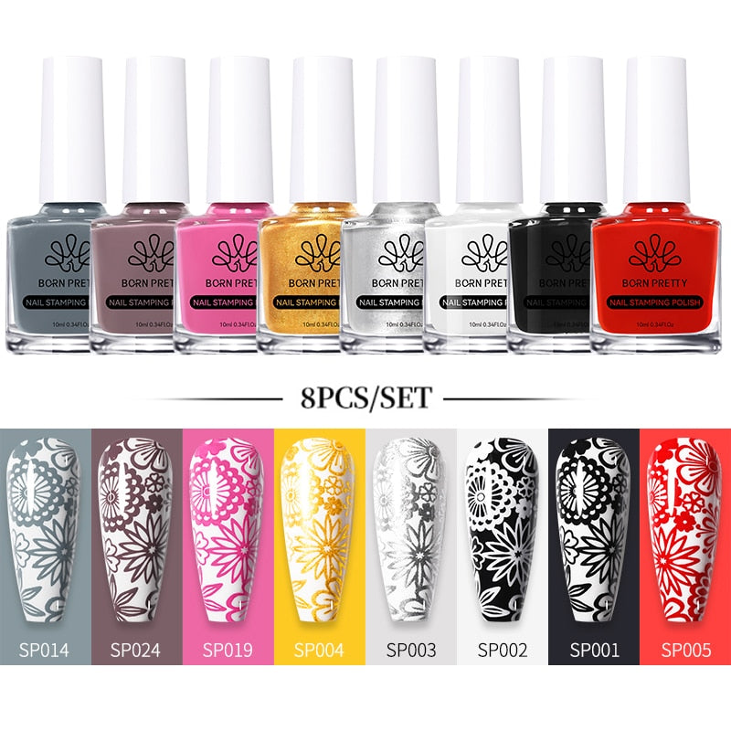 10ml Stamping Nail Polish Set