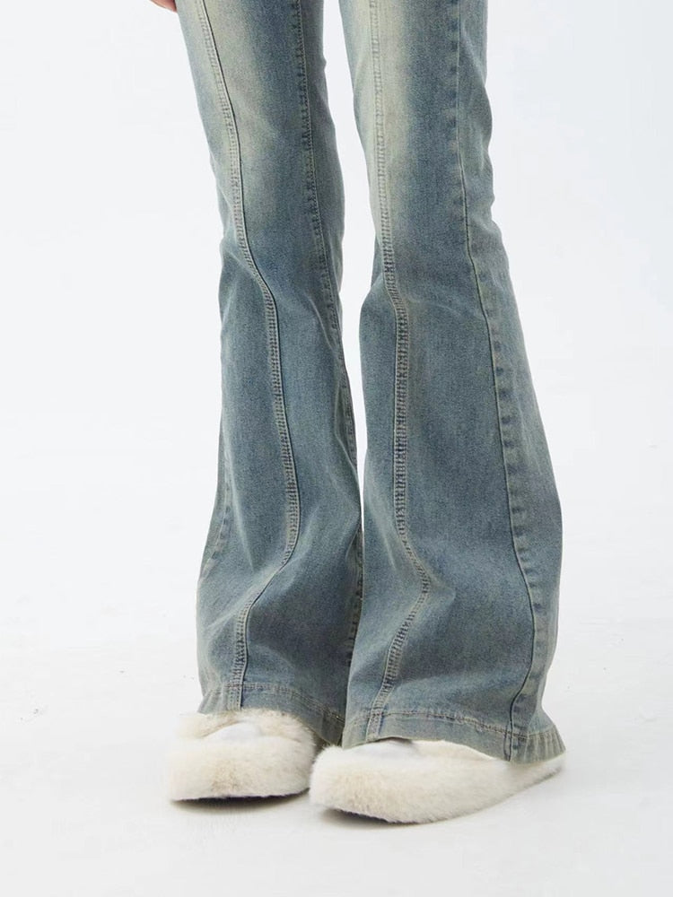 New Women Gyaru Flare Pants