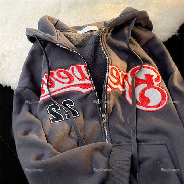3D Skull Puff Print Hoodies