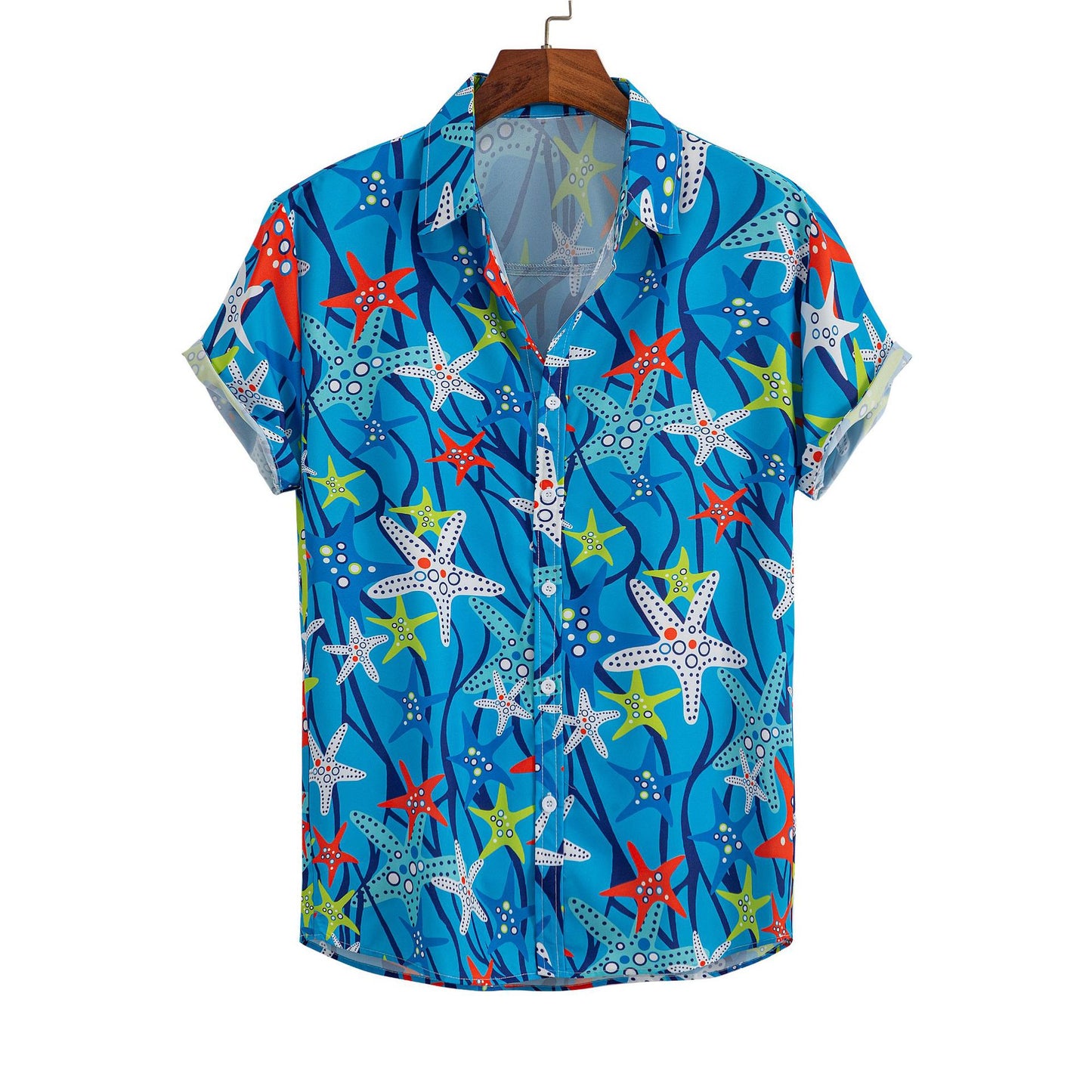 Men Short Sleeve 3D Printed Shirt