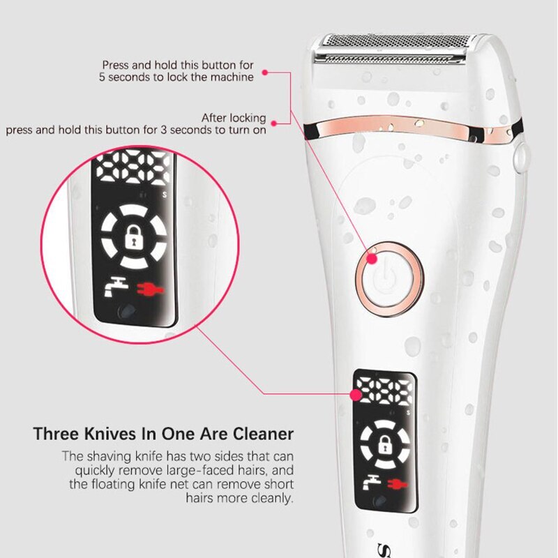 New Electric Painless Lady Shaver