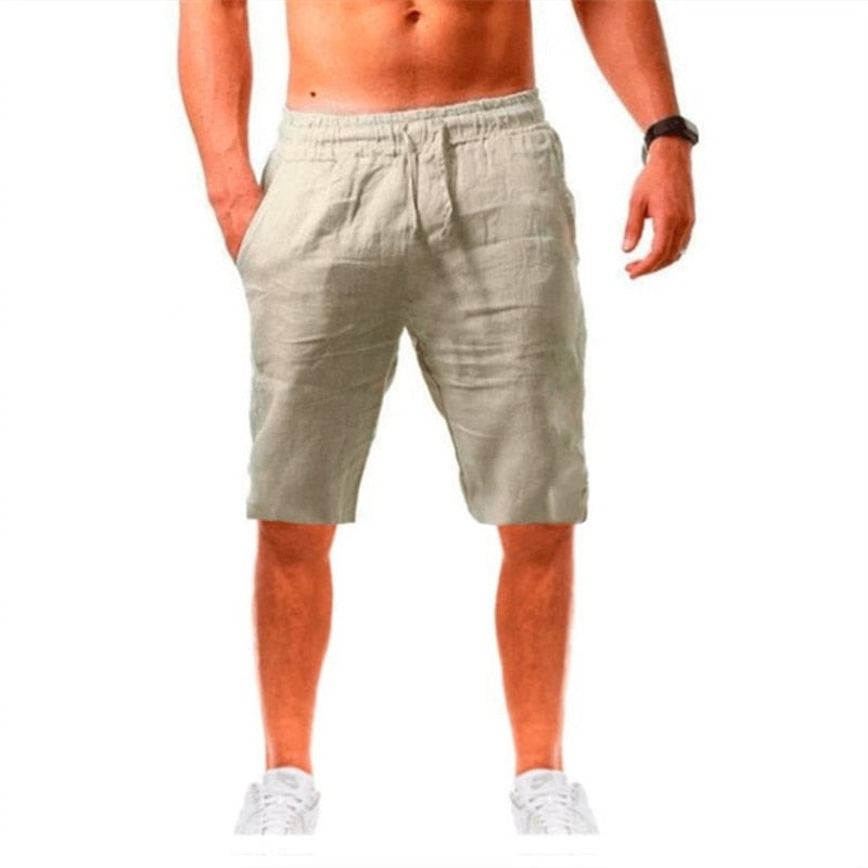 Men Summer Cotton Linen Shorts