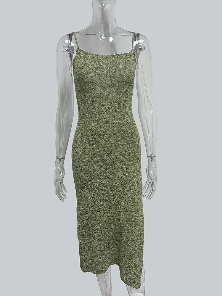 New Sexy Sleeveless Midi Dress