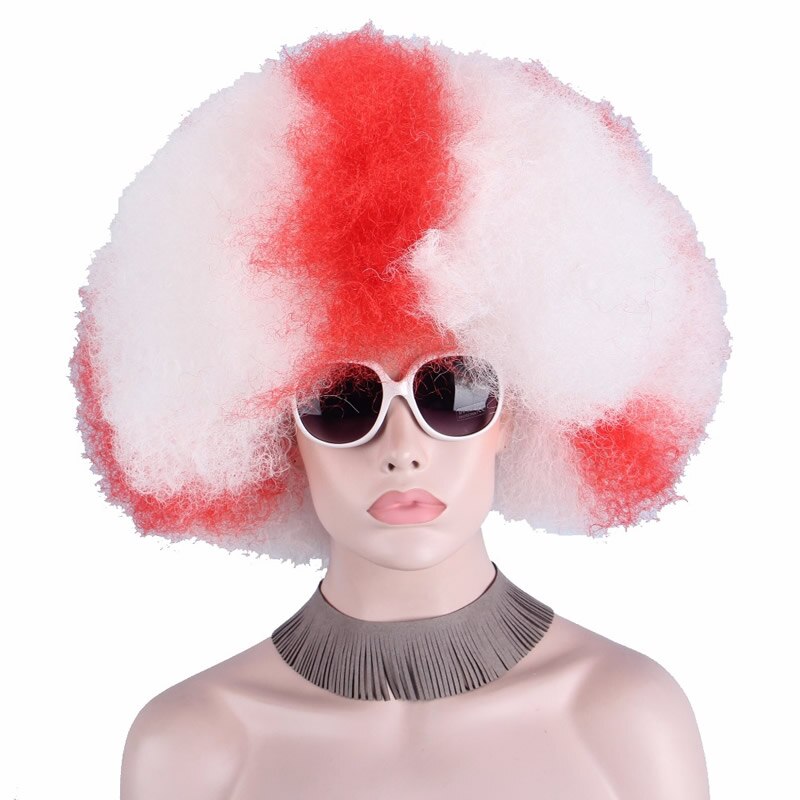 New Curly Football Fans Wig Fluffy hairs