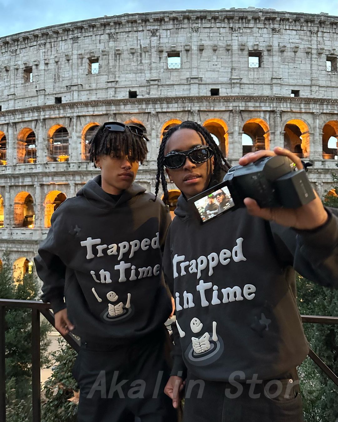3D Skull Puff Print Hoodies