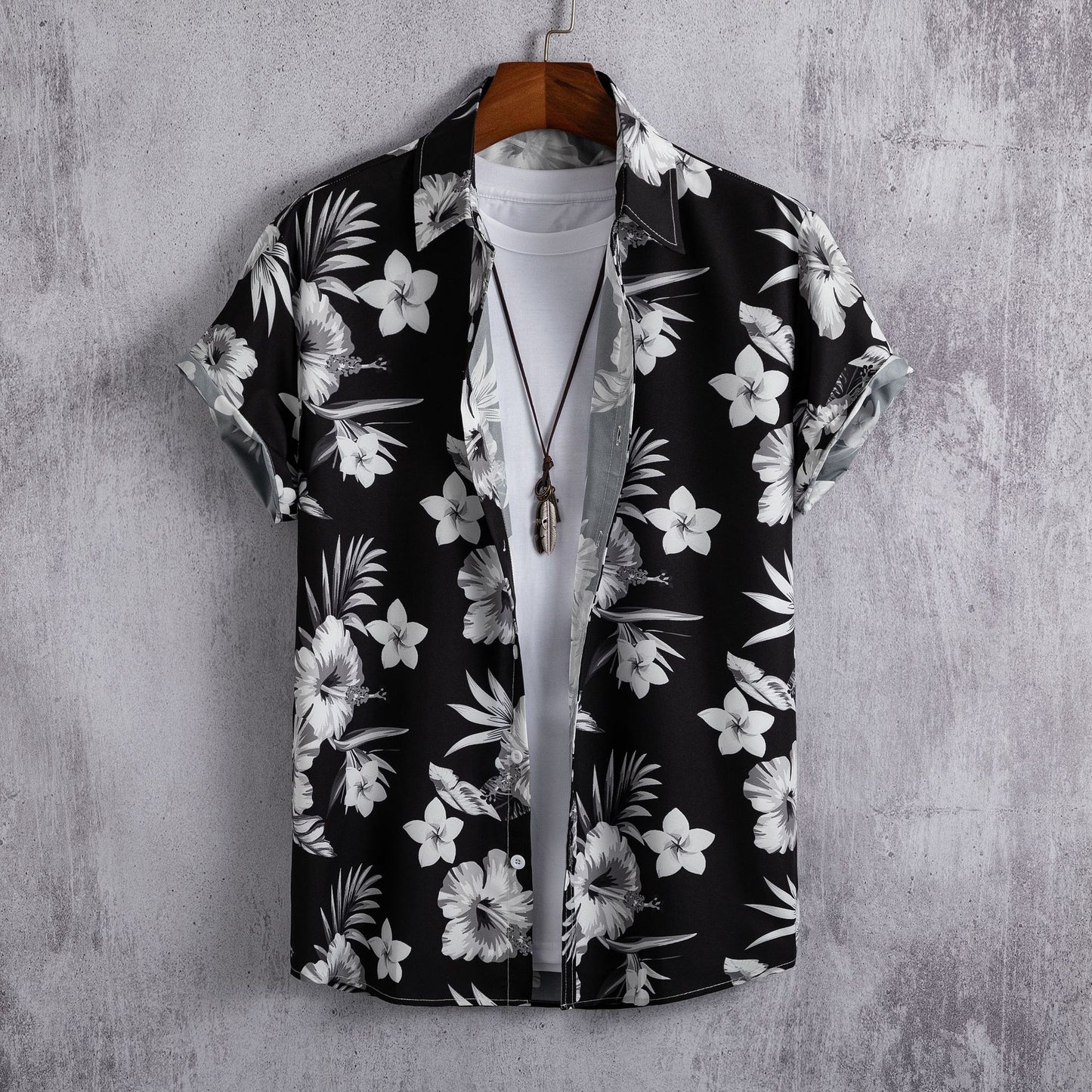 Men Short Sleeve 3D Printed Shirt