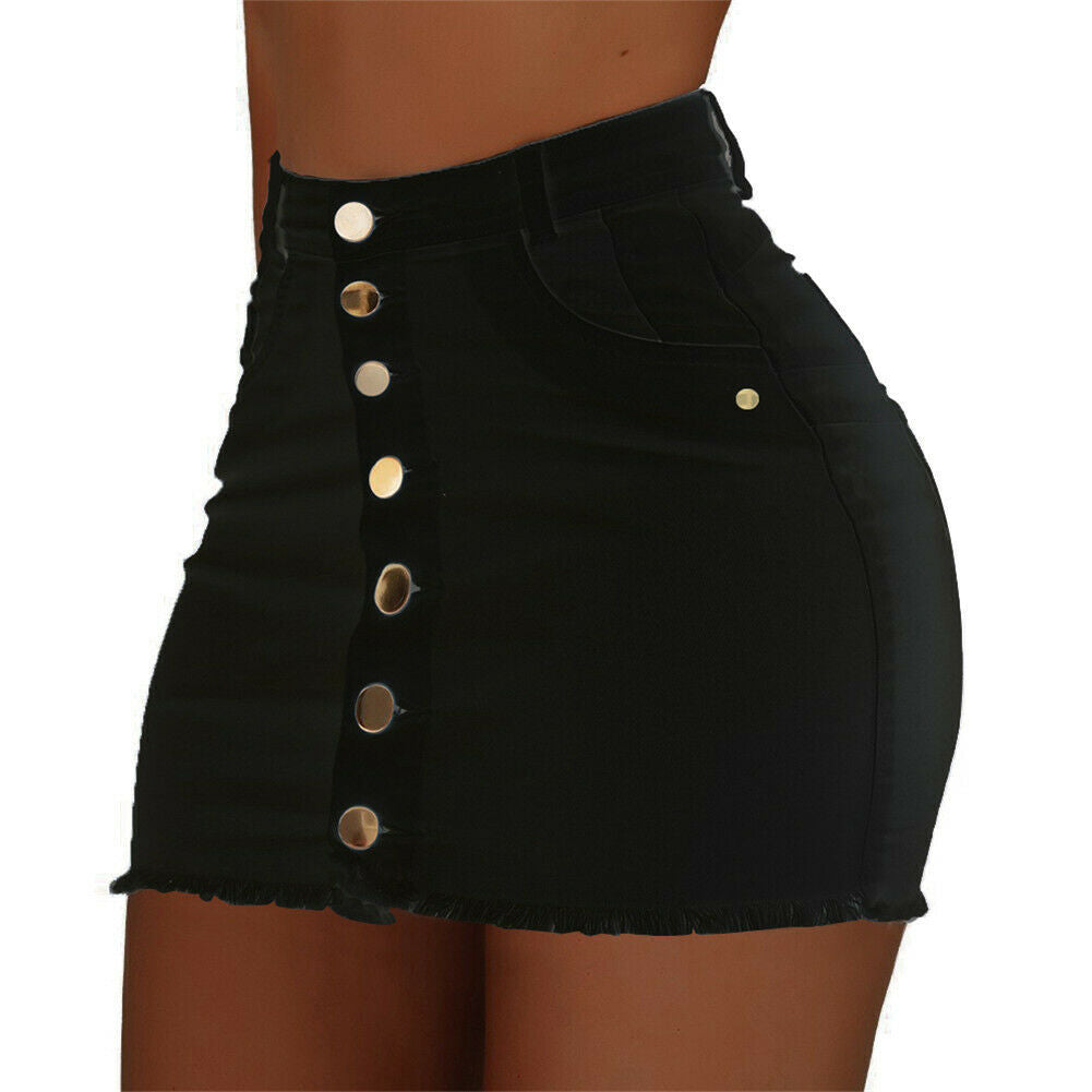 KREYOL DENIM JEAN MINI SKIRT