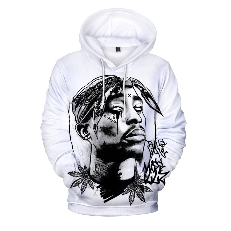 Tupac 3D Unisex Hoodie