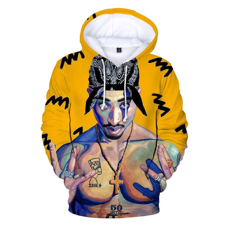 Tupac 3D Unisex Hoodie