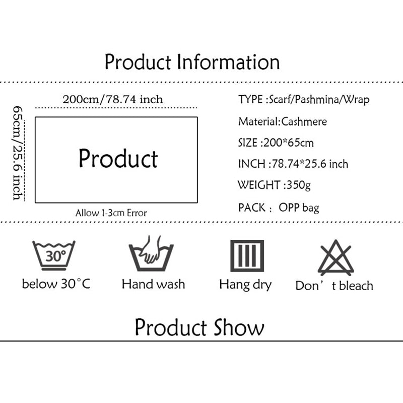 Kreyol Women Thick Warm Scarf