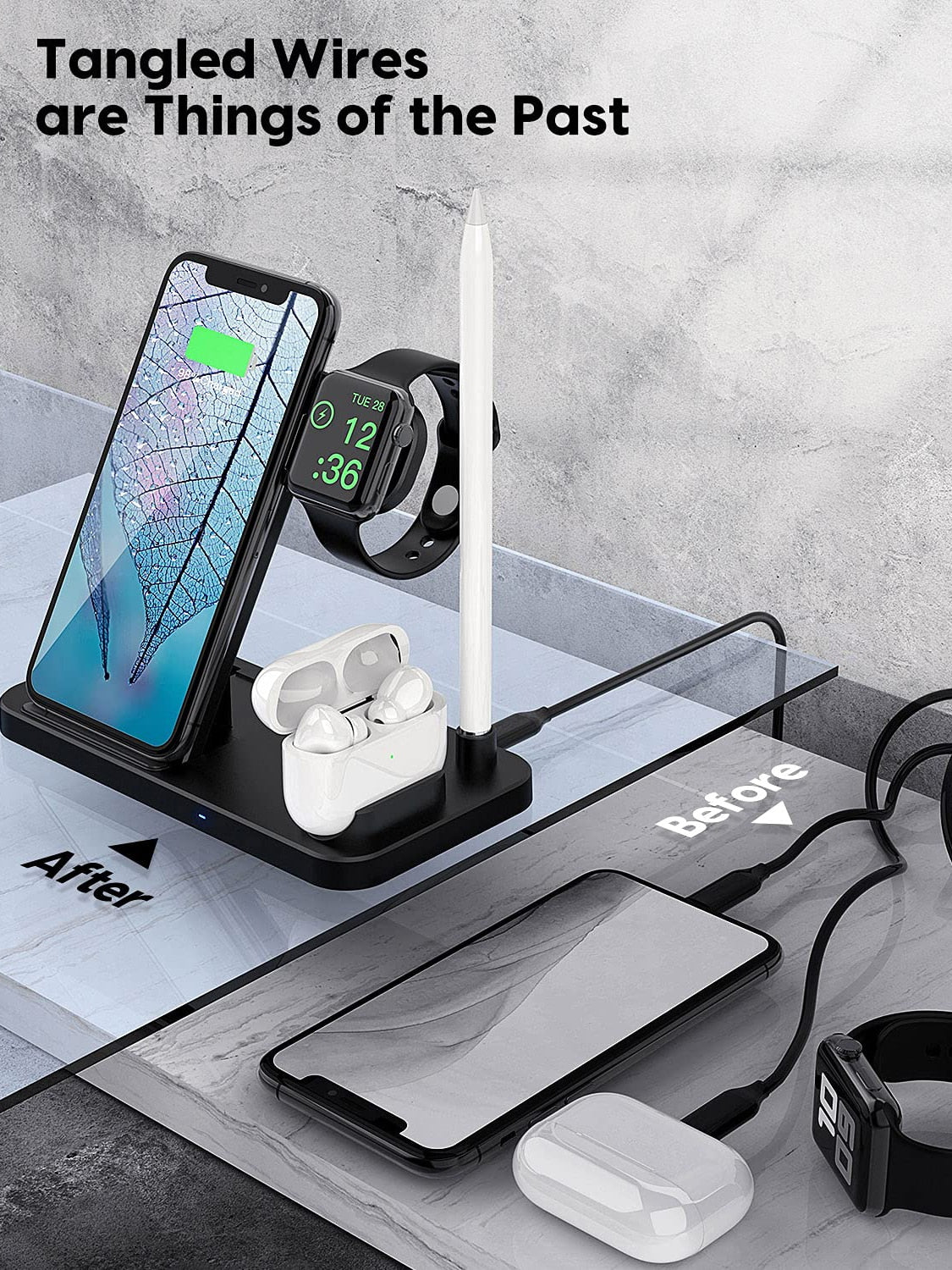 4in1 Charging Station For Apple watch iPhone 13 Pro