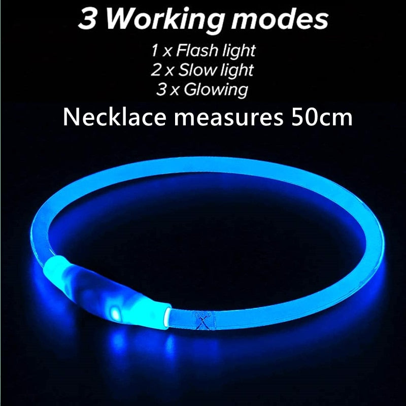 Led USB Dog Collar Pet Dog Night Luminous