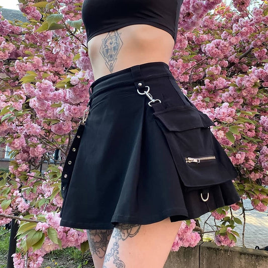 New  Streetwear Black Skirt