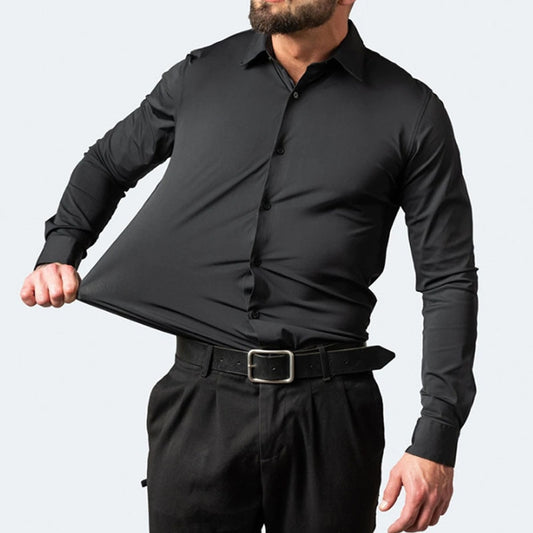 Men's long-sleeved business casual shirt