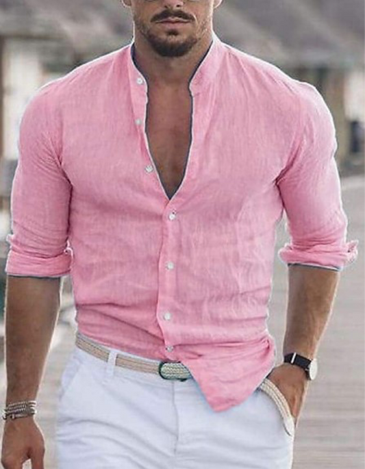 2023 Men's Casual Cotton Linen Shirt