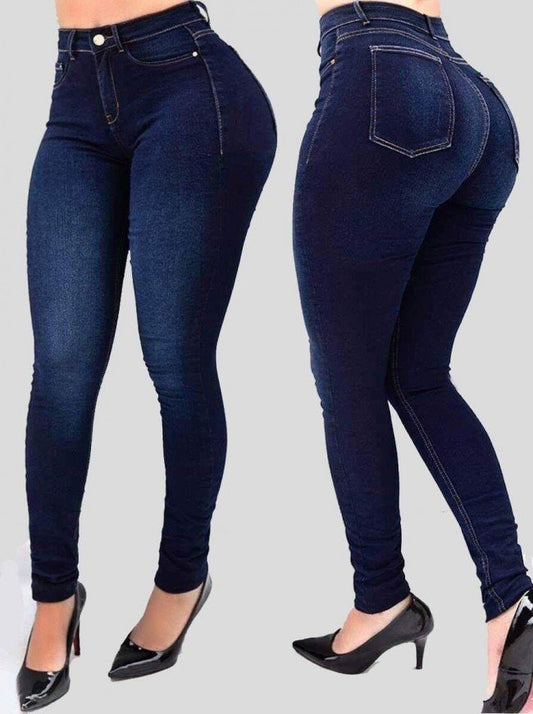 Woman's pure color jeans