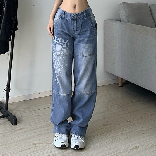 New High Waist Streetwear 90S Baggy Jeans