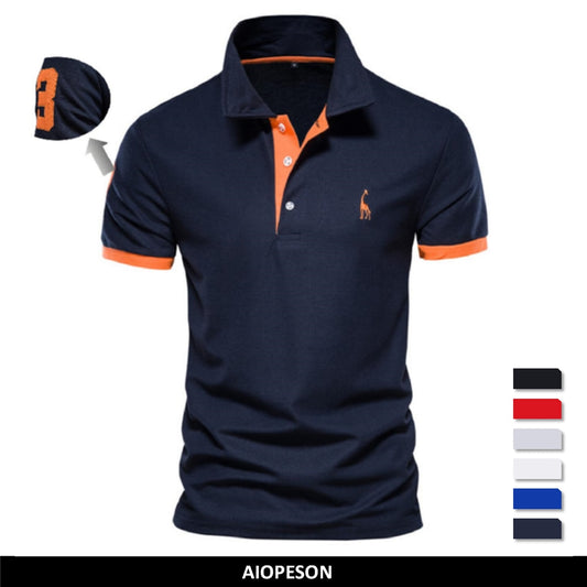 Men Casual Solid Color Slim Fit Polo Shirts
