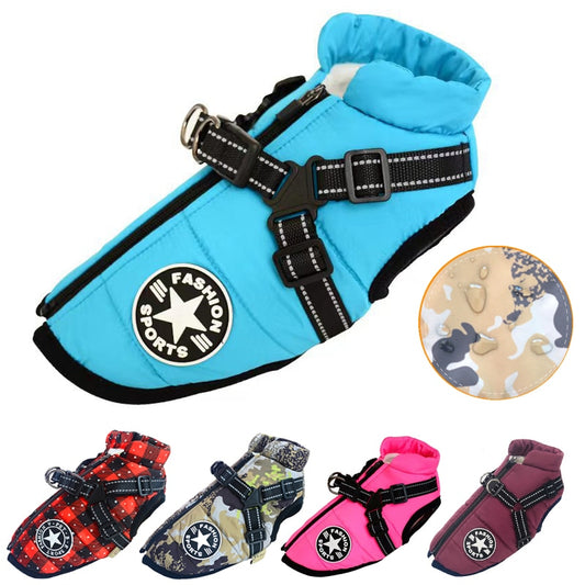 New Harness Winter Warm Dog Clothes