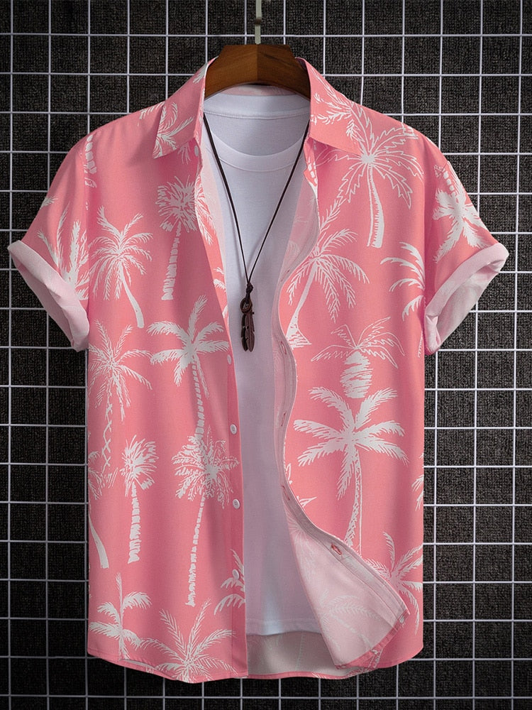 Men Short Sleeve 3D Printed Shirt