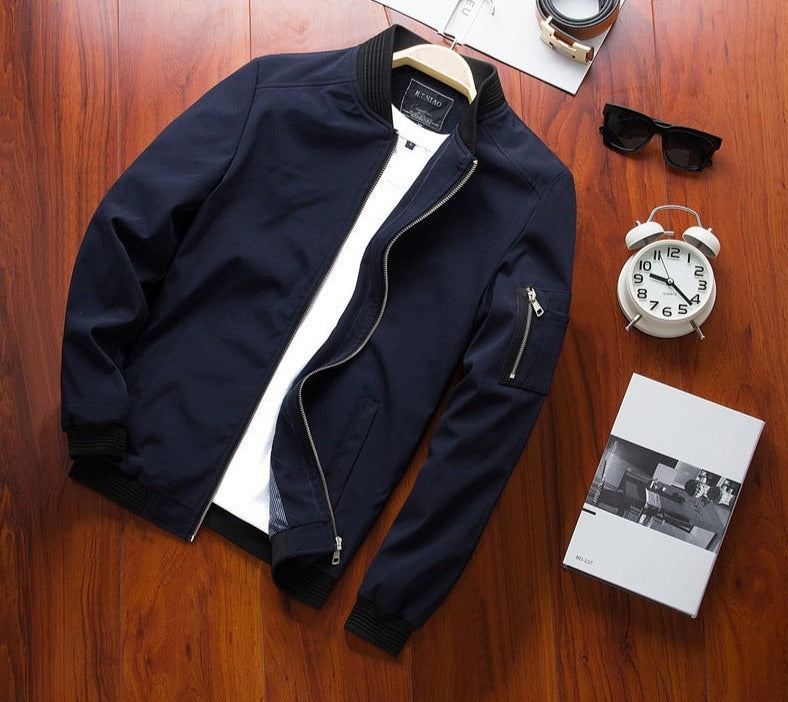 Men's Bomber Zipper Jacket