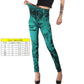 High Waist Leggings Faux Denim Jeans