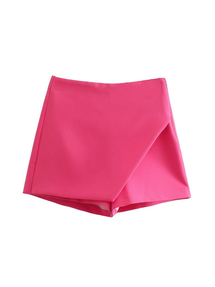 Women Fashion Asymmetrical Shorts Skirts