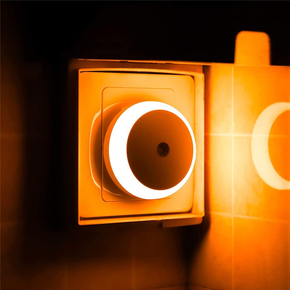 New Sensor Round Plug Wall Night Lamp