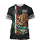 Men Fashion 3D Eagle Pattern Short Sleeve Oversized T-shirt