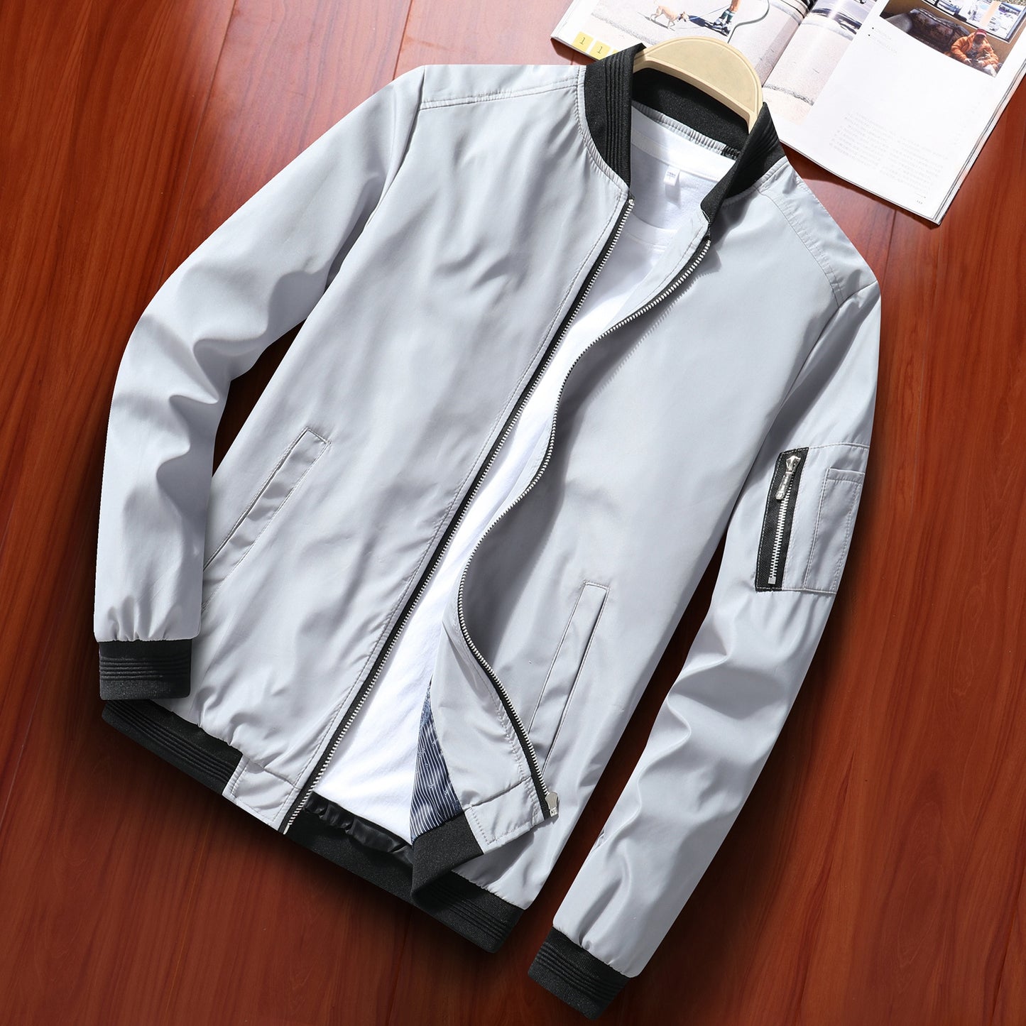 Men's Bomber Zipper Jacket
