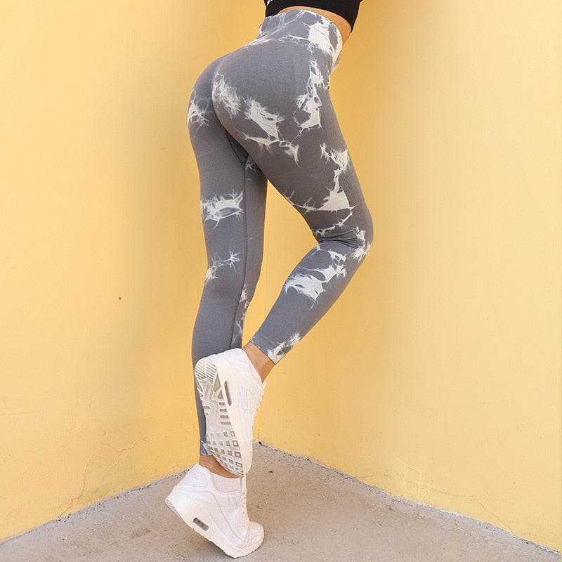 New  Seamless Tie Dye Leggings