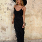 Women Elegant Deep V Neck Dress
