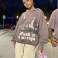 3D Skull Puff Print Hoodies