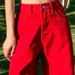 Summer High Waist Pockets Wide Leg Denim Shorts