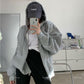 3D Skull Puff Print Hoodies
