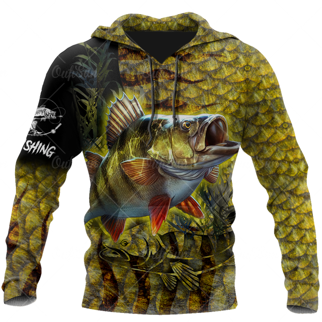 3D Fishing Printed Men's Hoodie
