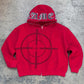 2022 Winter American Y2k High Street Red Black Hoodie