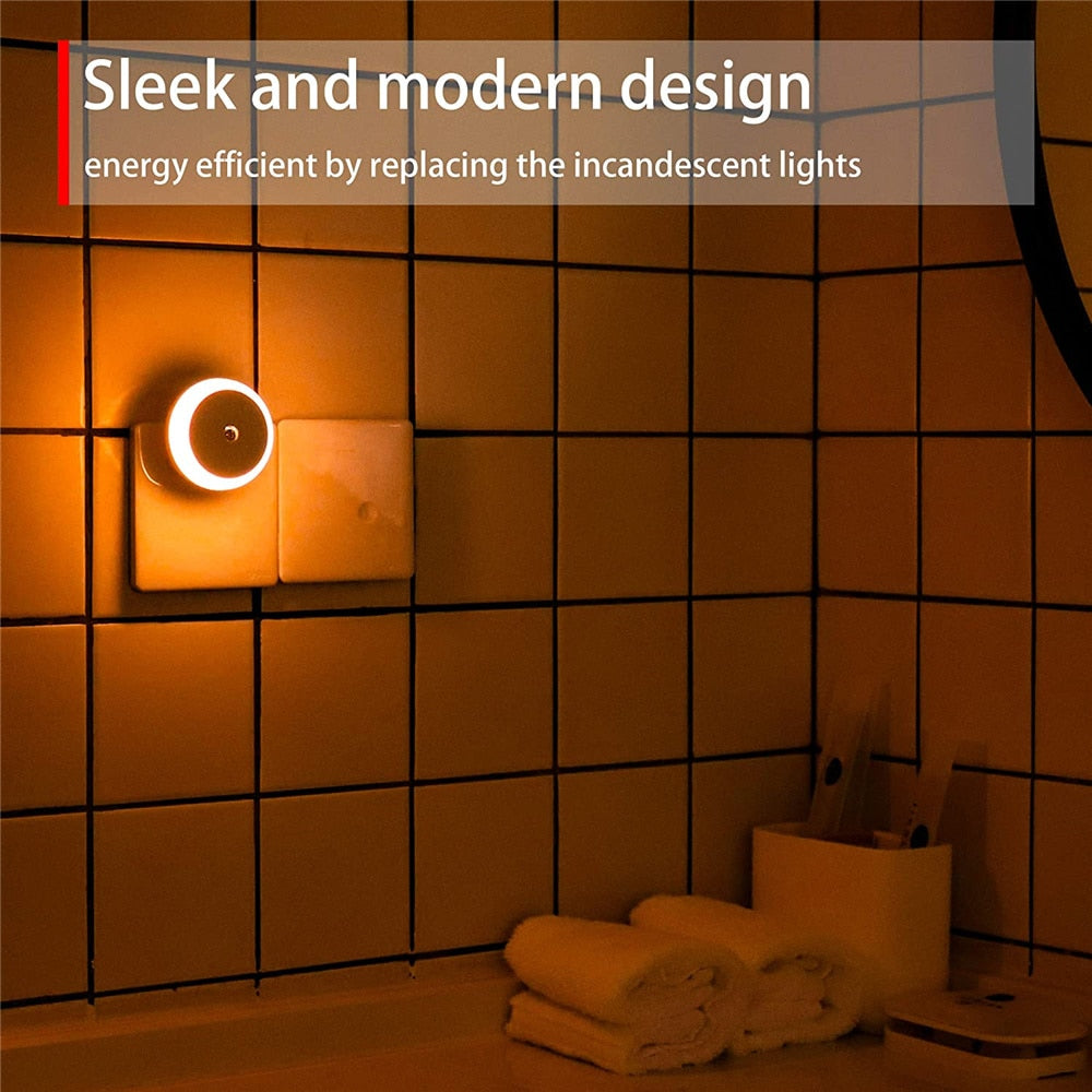 New Sensor Round Plug Wall Night Lamp